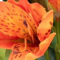 Artikel Kunstblume Alstroemeria Orange künstlicher Strauß 75 cm 3 Stiele