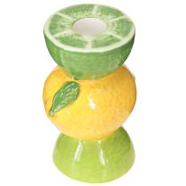 Artikel Keramische Kerzenhalter Zitrusfrüchte H10,5cm 2er-Set