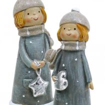 Artikel Dekofiguren Winterkinder Figuren Mädchen H14,5cm 2St
