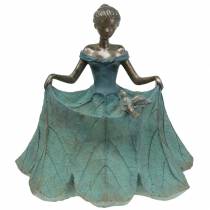Artikel Vogeltränke Gartenfigur Mädchen im Blütenkleid H33,5cm