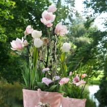 Magnolienzweig Rosa Künstliche Magnolie Seidenblumen