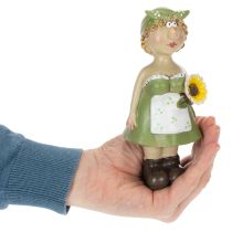 Artikel Dekofiguren Bauernpaar aus Kunststein Höhe 17 cm grün-weiss im 2er-Set für Innenbereich