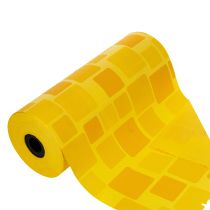 Artikel Floristik-Manschettenpapier aus Papier, 25 cm x 100 m, gelbes Mosaikmuster