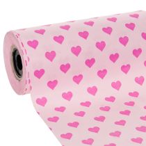 Artikel Manschettenpapier Rosa 25 cm x 100 m mit Herzmotiv