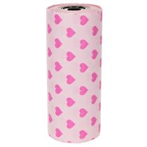 Artikel Manschettenpapier Rosa 25 cm x 100 m mit Herzmotiv
