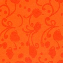 Manschettenpapier Orange mit Muster 25cm 100m