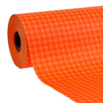 Manschettenpapier 37,5cm Orange Karo 100m