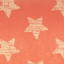 Artikel Manschettenpapier rot mit Sternenmuster 25 cm x 100 m für Floristik und Dekoration