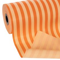 Artikel Manschettenpapier Rolle Papier Orange Gestreift 25 cm x 100 m für Dekoration und Geschenkverpackung