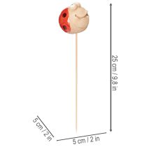 Artikel Marienkäfer Gartenstecker Dekorativer Hingucker für Garten Dekoration 25cm 4St