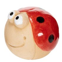 Artikel Marienkäfer Deko Keramik Figur für fröhliche Gartendekoration und Fensterbänke 7cm 3St