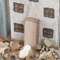 Artikel Maritime Deko Häuser Holz Fischerdorf Blau Weiß 26×16×10cm