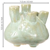 Artikel Maritime Deko Vase Korallen Optik Hellgrün Ø11,5cm H10cm