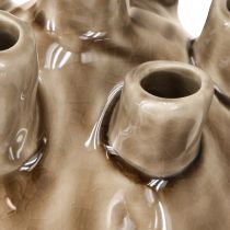 Artikel Maritime Keramik Vase Korallen Optik Braun Ø11,5cm H10cm