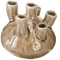 Artikel Maritime Vase Deko Korallen Design Braun Ø14,5cm H14cm