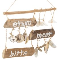 Artikel Holz-Wanddeko maritim mit Muscheln und Schriftzug 50cm