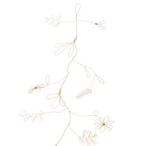 Artikel Metall Blumen Deko Girlande Draht für Blumenkranz Sommerdeko Wanddeko Gold 110cm