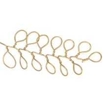 Artikel Metallgirlande mit Blumen aus Draht, goldfarben, 110 cm