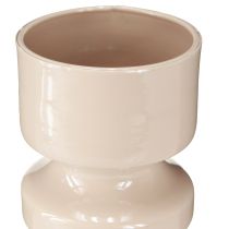 Artikel Metall Blumenvase zylindrisch Cappuccino Braun Emaille Ø9cm H17,5cm für Tischdeko