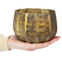 Artikel Deko-Blumentopf-Set aus Metall Ø22/18/14cm Antik-Messing-Look, 3-teilig