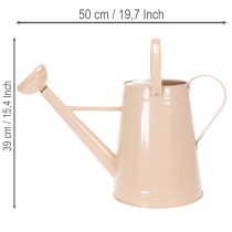Artikel Metall Deko-Giesskanne Sandfarben 50×22,5×39 cm für Pflanzen und Trockenblumen