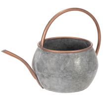 Artikel Metallpflanzkanne Silber-Kupfer Ø26cm H30cm für Innen und Aussen