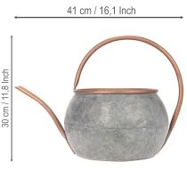 Artikel Metallpflanzkanne Silber-Kupfer Ø26cm H30cm für Innen und Aussen
