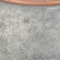 Artikel Metallpflanzkanne Silber-Kupfer Ø26cm H30cm für Innen und Aussen