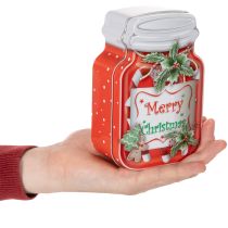 Artikel Metalldose 2er-Set Keksdose Weihnachtsmotiv Keksglas-Look 15 cm Bunt