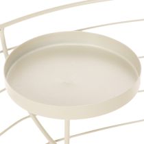 Artikel Runder Adventskranz aus Metall für vier Kerzen oder Teelichter, 35 cm, Grau
