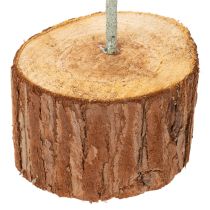 Artikel Deko-Ring aus Metall auf Holzsockel, 43 cm, graugrün