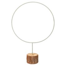 Artikel Dekoring Metall auf Holzsockel für Trockenblumen 52 cm
