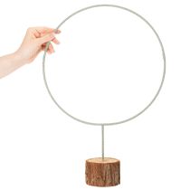 Artikel Dekoring Metall auf Holzsockel für Trockenblumen 52 cm