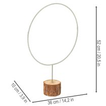 Artikel Dekoring Metall auf Holzsockel für Trockenblumen 52 cm