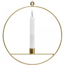 Artikel Kerzenhalter aus Metall zum Hängen, Ø 25 cm, Gold, 3 Stück