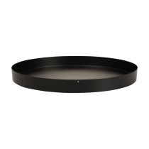Artikel Metalltablett Rund Kerzentablett Schwarz Ø20cm H2,5cm 2St