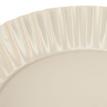 Artikel Metallteller Grau Retro Dekoteller mit Fuß Metall Ø24cm 2St