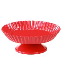Artikel Metallteller Rot Kleiner Dekoteller mit Fuß Metall Ø14cm 2 St