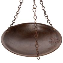 Artikel Vintage-Dekorwaage aus Metall, Hängewage 58 cm Breite, Dunkelbraun, für Innenräume