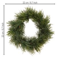 Artikel Mini Adventskranz künstlich wie echt Piniennadeln Ø22cm