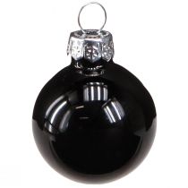 Artikel Mini Christbaumkugeln Glas Kugeln Schwarz 30mm 9St