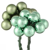 Artikel Mini Christbaumkugeln Glas am Draht Grün Ø1,5cm 140 St