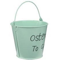 Artikel Mini-Eimer aus Metall, 8×7 cm, Ostern to Go, Orange Mint Gelb, 6 Stück