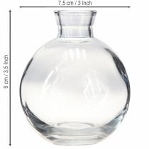 Artikel Mini Glasvasen bauchig blau getönt Ø7,5 cm H9 cm 6er-Set – Tischdekoration und Wohnaccessoire