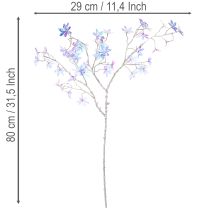 Artikel Künstlicher Blütenzweig mit irisierenden Blüten 80cm