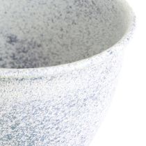 Artikel Mini Pokal Vase Kelch Metall Weiß Blau Vintage Dekoration 11,5cm 2er Set