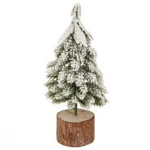 Artikel Mini Tannenbaum Holz Sockel Grün Weiß Ø8cm H18cm 3St