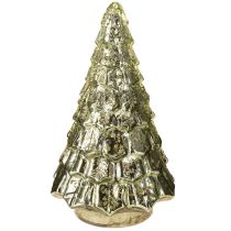 Artikel Mini Weihnachtsbaum mit LED Beleuchtung Grün Gold 28cm