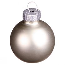 Artikel Mini Weihnachtskugeln Glas Anthrazit und Silber Ø 3 cm 22 Stück