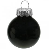Artikel Mini-Weihnachtskugeln Glas Schwarz Glanz/Matt Ø2,5 cm 22 Stück